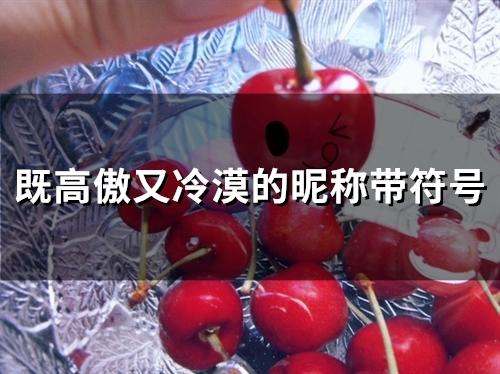 既高傲又冷漠的昵称带符号(共89个) 既高傲又冷漠的昵称带符号(共89个)