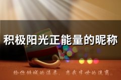 积极阳光正能量的昵称(共89个)