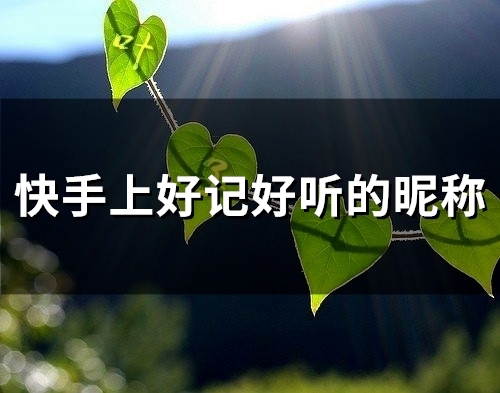 快手上好记好听的昵称(共99个) 快手上好记好听的昵称(共99个)