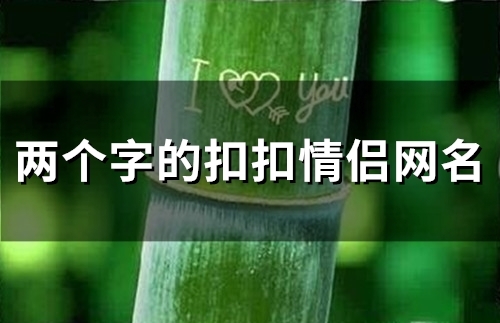 两个字的扣扣情侣网名(精选82个)