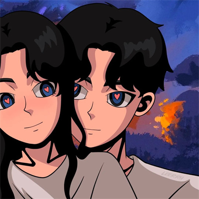 超好看的手绘动漫情侣头像(共22张)